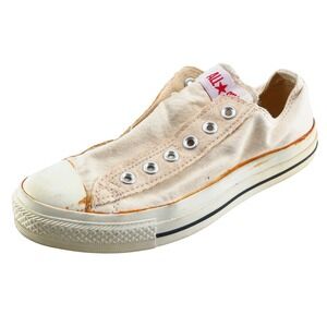 Converse All Star Size 8 M Beige Elastic Fashion‎ Sneakers Fabric Shoes